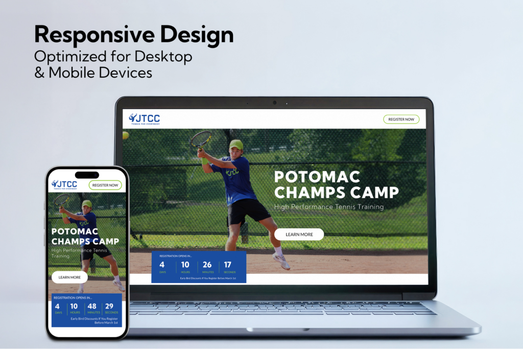 Responsive design: optimized for desktop and mobile devices